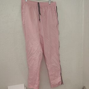 Actra Pink Joggers with Black Side Stripe